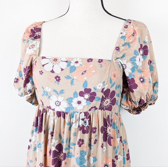 NWT Storia Retro Floral Maxi Dress - Picture 2 of 5